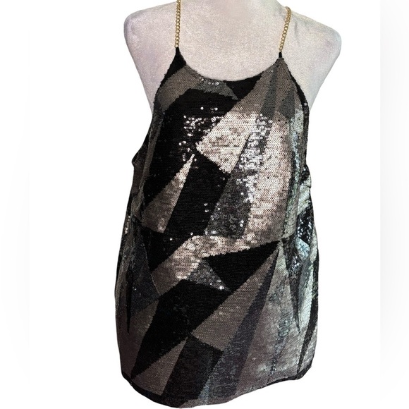 Perfect Sleeveless Holiday Sequined Top. Colors Black, Silver And Gray S… - Picture 1 of 5